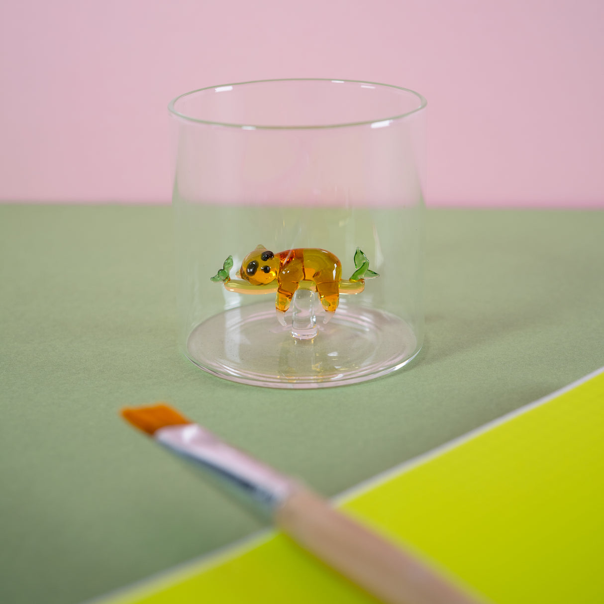 wd lifestyle wd lifestyle bicchiere vetro borosilicato cc 250 ml decoro bradipo ean 8055035684017