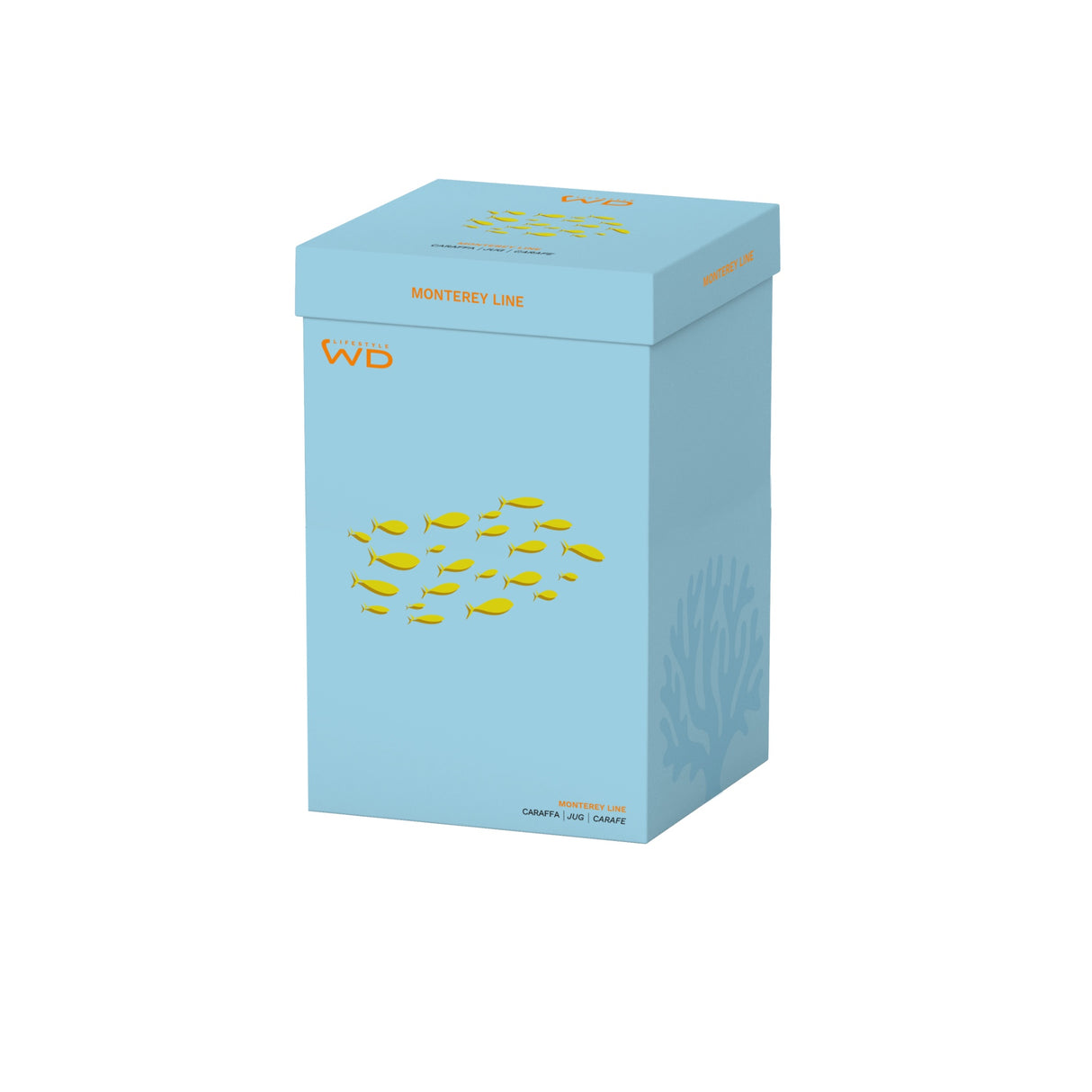 wd lifestyle wd lifestyle caraffa in vetro 13 lt decoro corallo e pesci ean 8055035685168