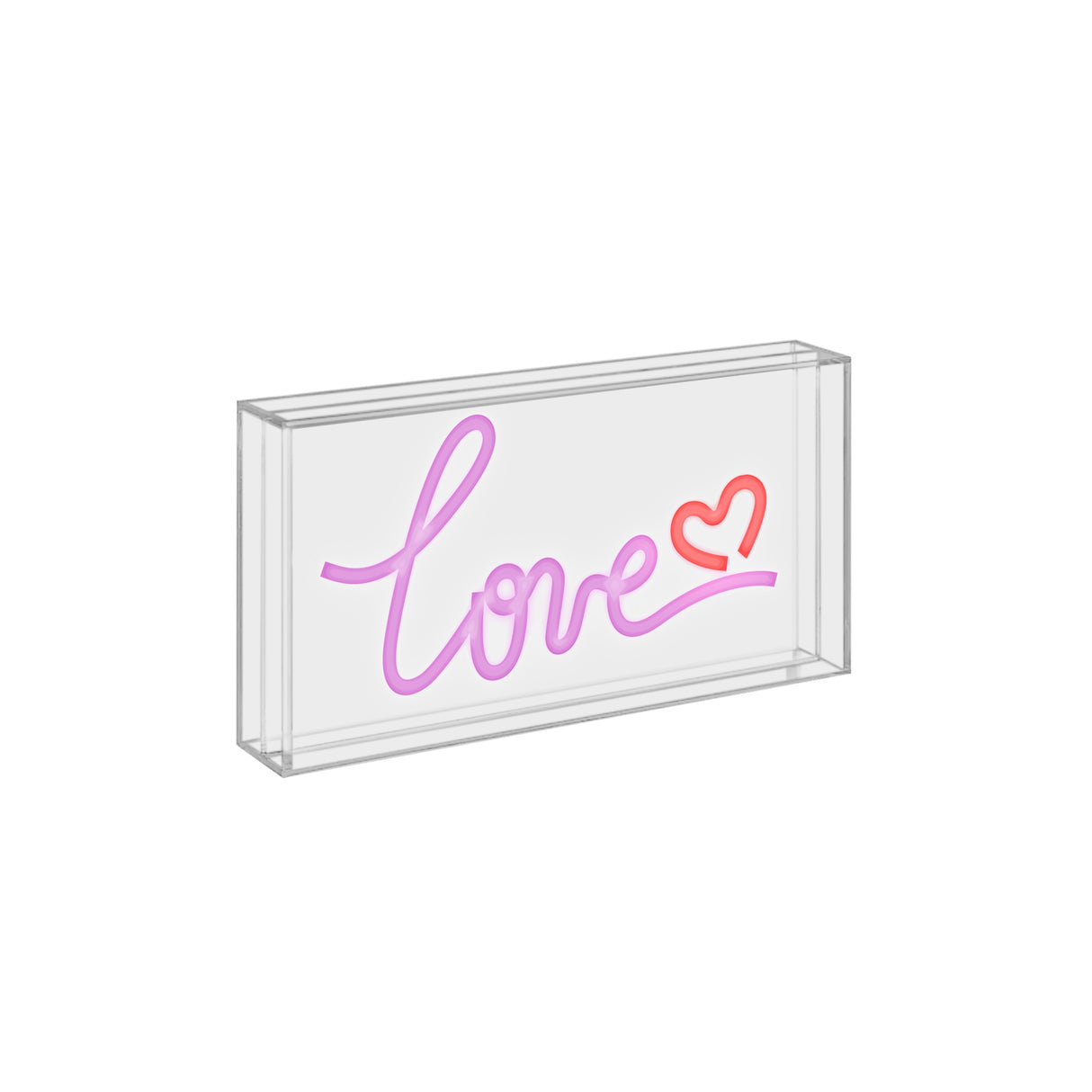 wd lifestyle wd lifestyle insegna neon con cornice in plexiglass 23 x 13 cm decoro love ean 8053300576401