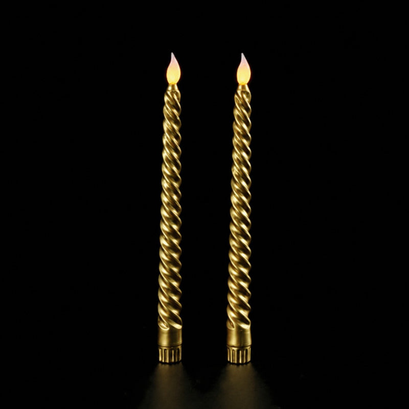 ad trend ad trend set 2 candele a spirale h 265 cm d 2 cm a batterie oro ean 8057586083974