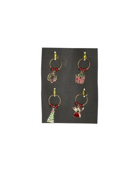 ad trend ad trend set 4 segnabicchieri natalizi in metallo assortiti multicolor ean 8057586104181