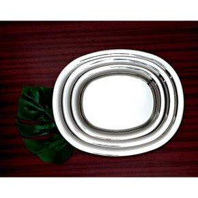 alessi alessi piatto da portata in acciaio lucido 30 x 24 cm vassoio elegante per servizio tavola ean 8003299862641
