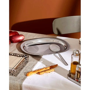 alessi alessi piatto da portata in acciaio lucido 42 x 35 cm vassoio elegante per servizio tavola ean 8003299862665