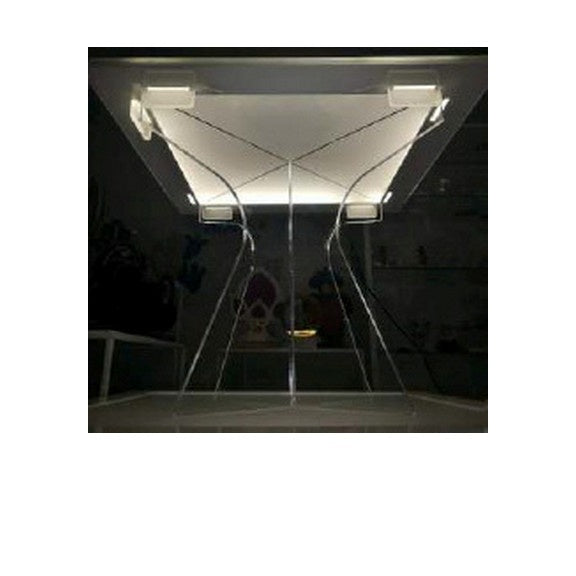 bigiemme bigiemme alzata plexiglass trasparente per top led 48x48 cm h 30 cm