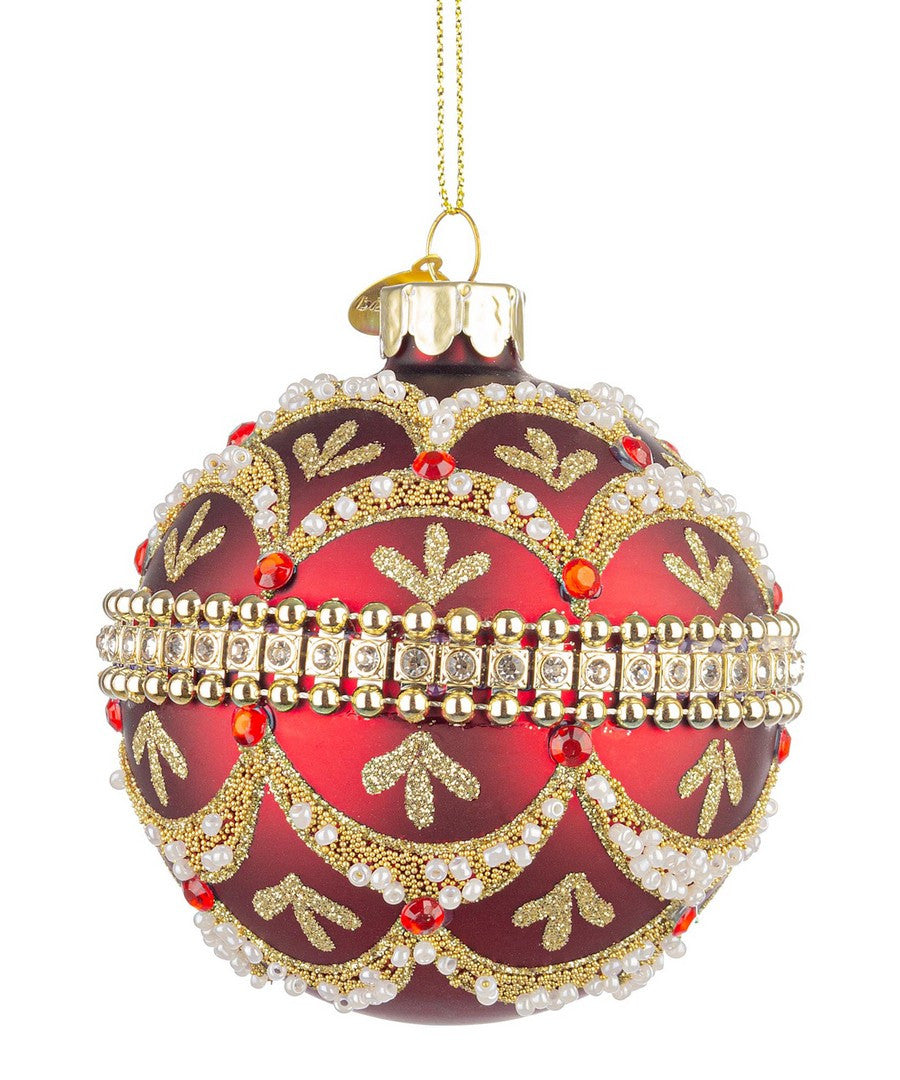 bizzotto bizzotto sfera di natale beloved d 80 mm ass verde rosso oro 1 pz ean 8051836748972