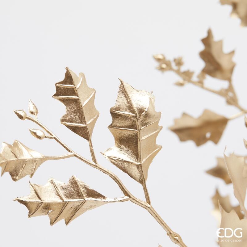 edg enzo de gasperi edg enzo de gasperi agrifoglio metal ramo di natale h 80 cm gold ean 8059824603722