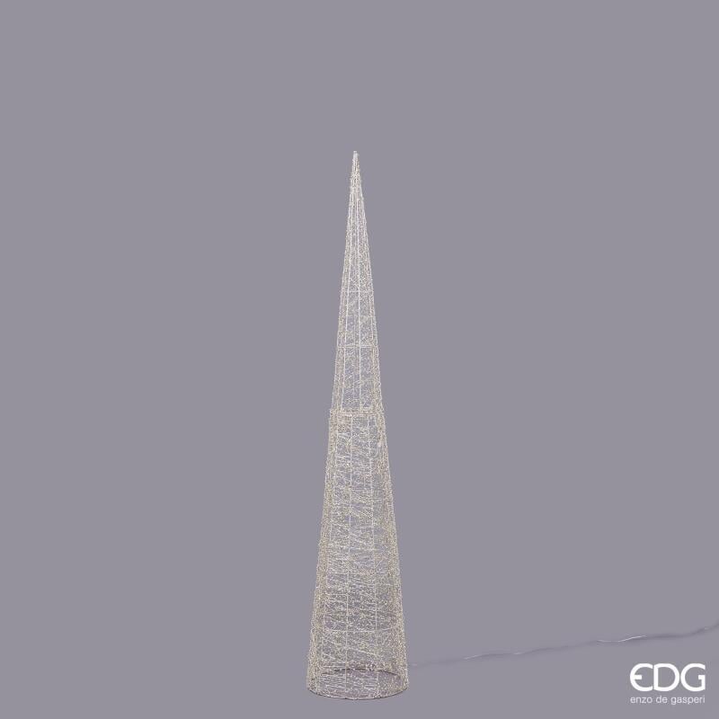 edg enzo de gasperi edg enzo de gasperi albero di natale led pearls cono 960 microled h 180 cm d 34 cm ip44 light gold ean 8059824546555