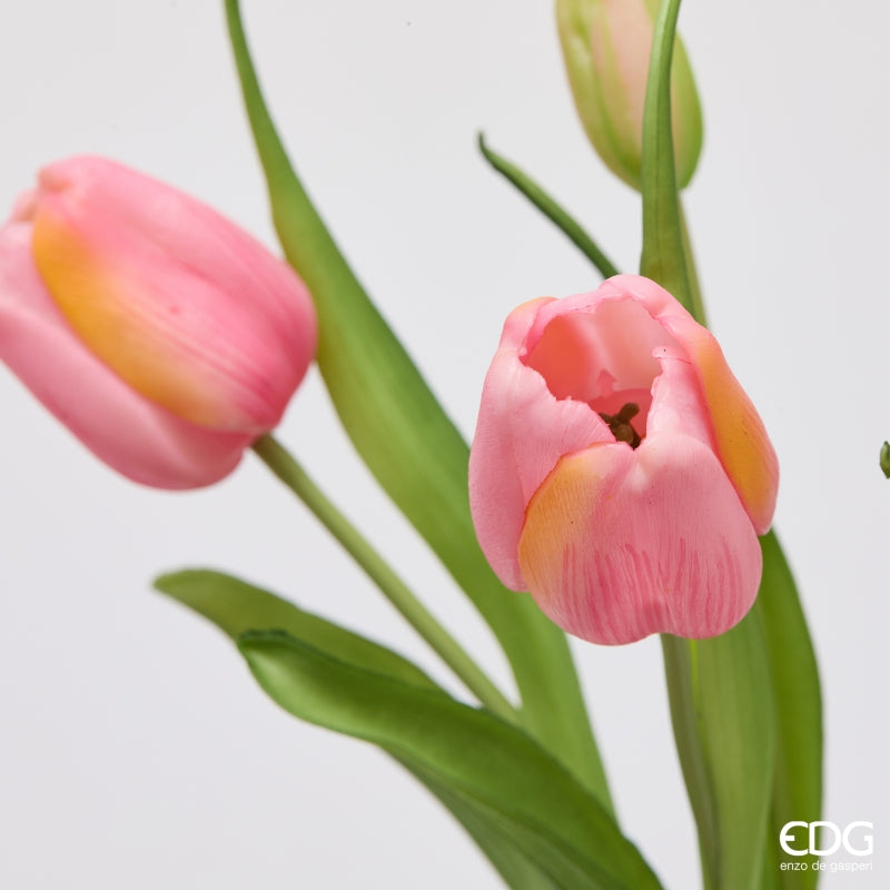 edg enzo de gasperi edg enzo de gasperi bouquete tulipano chiuso x4 h 40 cm con bocciolo rosa antico ean 8059824612984