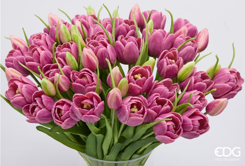 edg enzo de gasperi edg enzo de gasperi bouquete tulipano chiuso x4 h 40 cm con bocciolo viola mix ean 8059824612847