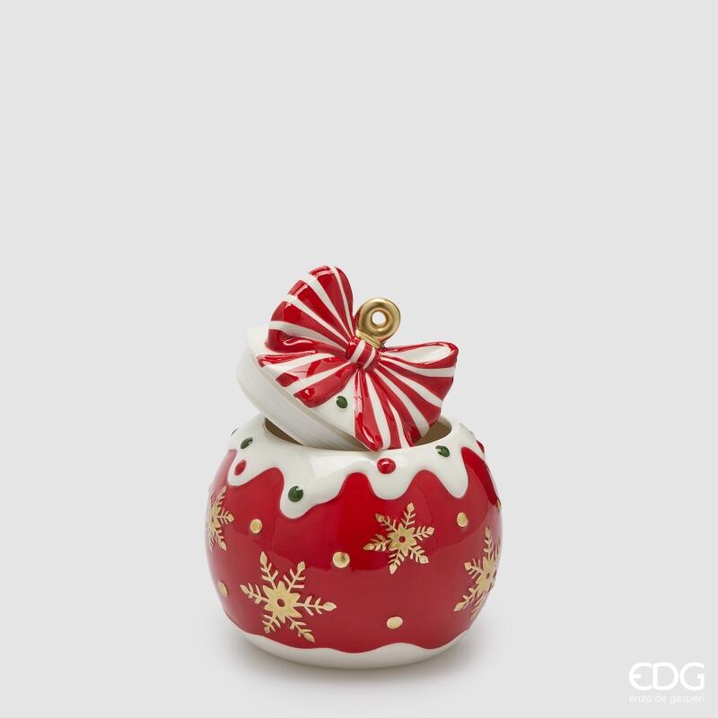 edg enzo de gasperi edg enzo de gasperi contenitore palla xmas natale h 175 cm d 16 cm white red ean 8059824539557