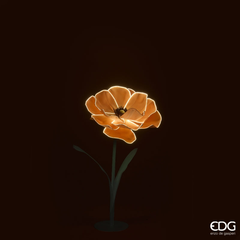 edg enzo de gasperi edg enzo de gasperi decoro anemone jumbo led con base h 110 cm d 65 cm arancione ean 8059824640291