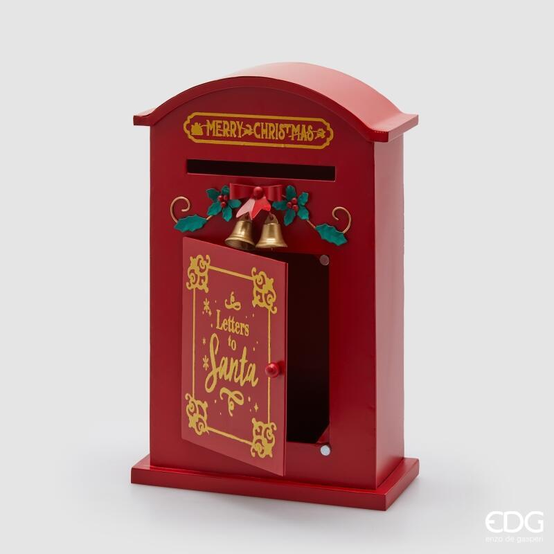 edg enzo de gasperi edg enzo de gasperi decoro cassetta posta natalizia h 41 cm l 27 cm l 12 cm rossa ean 8059824562685