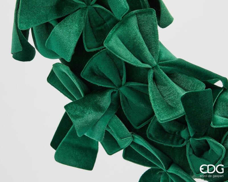edg enzo de gasperi edg enzo de gasperi decoro corona con fiocchi natale d 75 cm green ean 8059824582096
