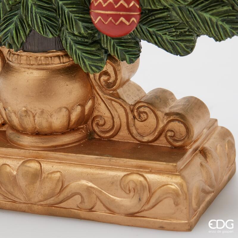 edg enzo de gasperi edg enzo de gasperi decoro pino natale con decori led h 49 cm l 32 cm l 10 cm green red ean 8059824562203