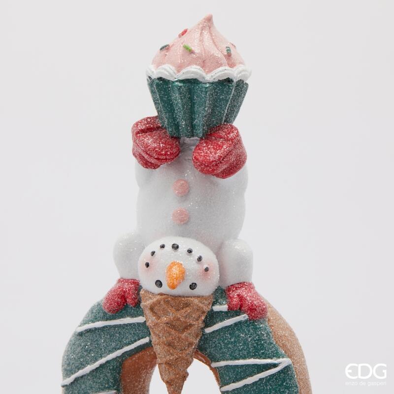 edg enzo de gasperi edg enzo de gasperi decoro torta xmas natale h 30 cm d 16 cm green red ean 8059824561589