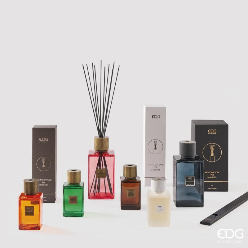 edg enzo de gasperi edg enzo de gasperi profumatore bottiglia quadrata 2 200 ml h 27 cm black forest scatola regalo ean 8056372548192