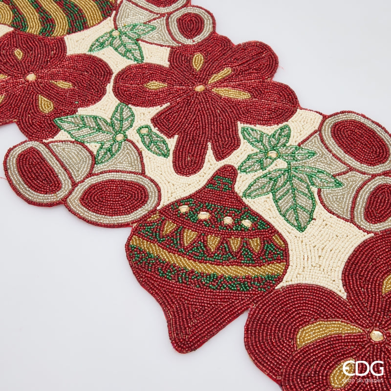 edg enzo de gasperi edg enzo de gasperi runner decomix di natale l 90 cm l 30 cm white red ean 8059824559791