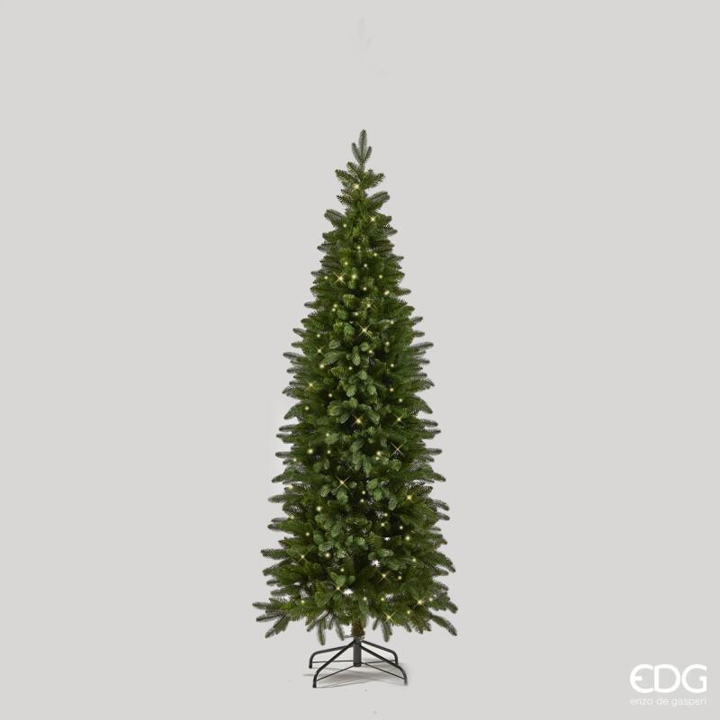 edg_enzo de gasperi edg_enzo de gasperi albero di natale pino slim h 180 cm 360 miniled d 71 cm uso interno verde ean 8056372828416