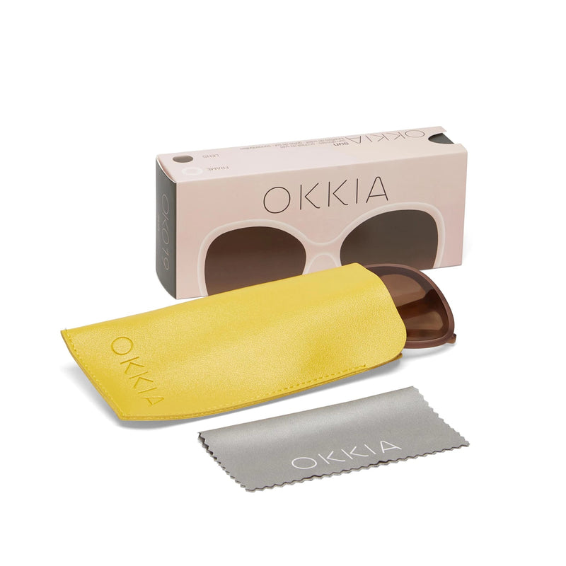 okkia okkia occhiale da sole premontato butterfly mod anna traslucent pink clear havana ean 8055773198067
