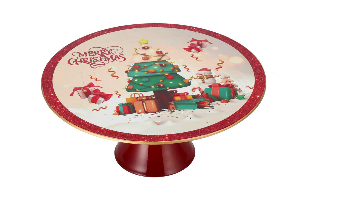 regalo italiano regalo italiano alzata tonda natale plastica d 33 cm h 14 cm ass multicolor 1 pz ean 8057586115194