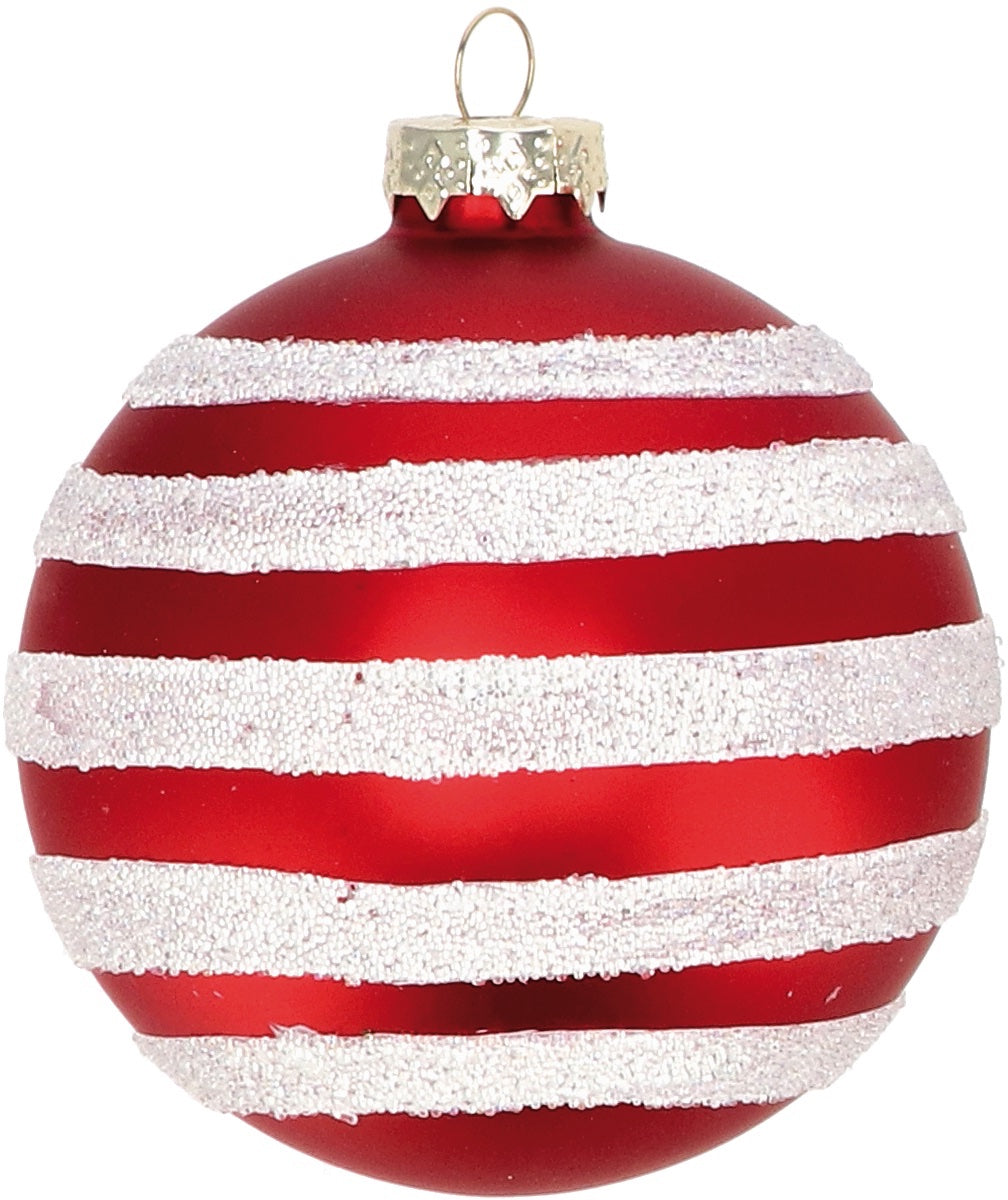 regalo italiano regalo italiano pallina natale d 8 cm vetro ass bianco rosso 1 pz ean 8057586057944