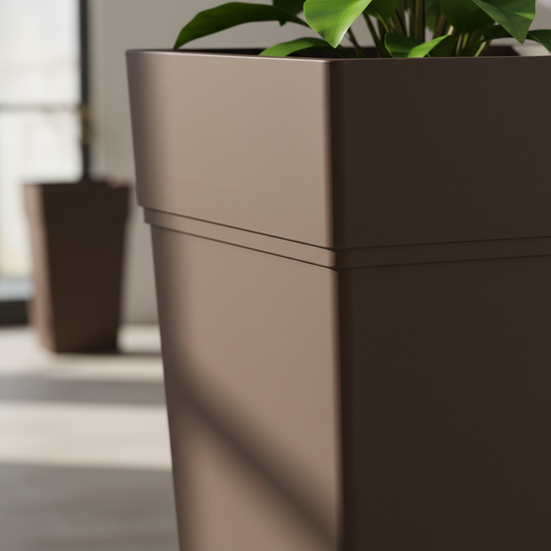 Scena 2 – Detail shot, superficie resina Bruno e bordo colonna