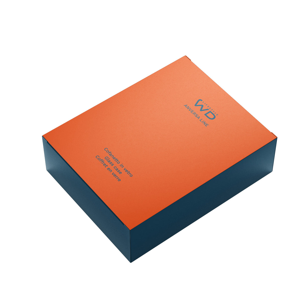 wd lifestyle wd lifestyle cofanetto in vetro 115 x 115 x 57 cm blu arancione ean 8055035680620