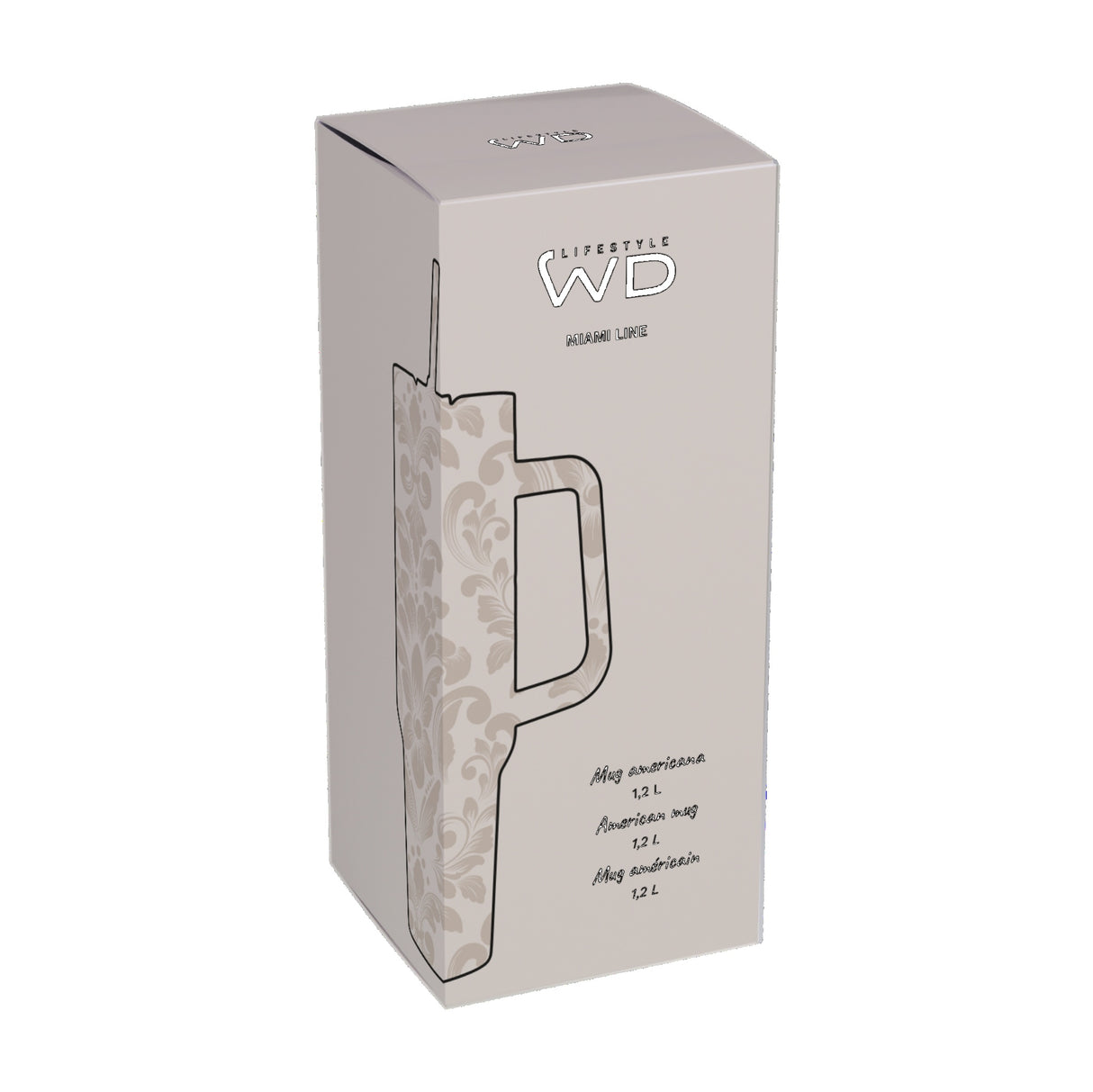 wd lifestyle wd lifestyle mug americana in acciaio inox 12 lt decoro damascato ean 8055035683898