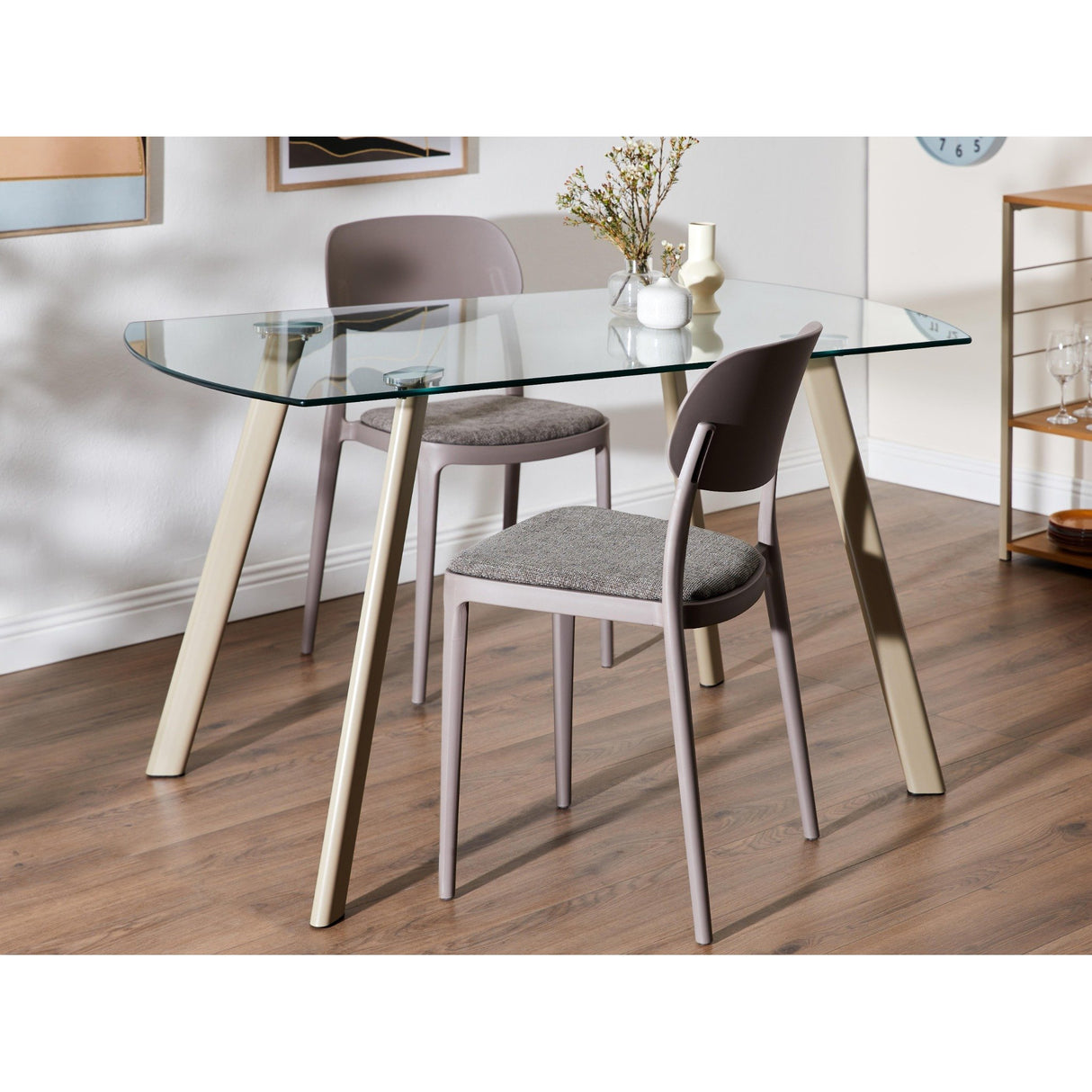 di mo di mo sedia yulia in pp con seduta in tessuto beige 515 x 42 x 815 cm sedia moderna e resistente ean 8010402523252