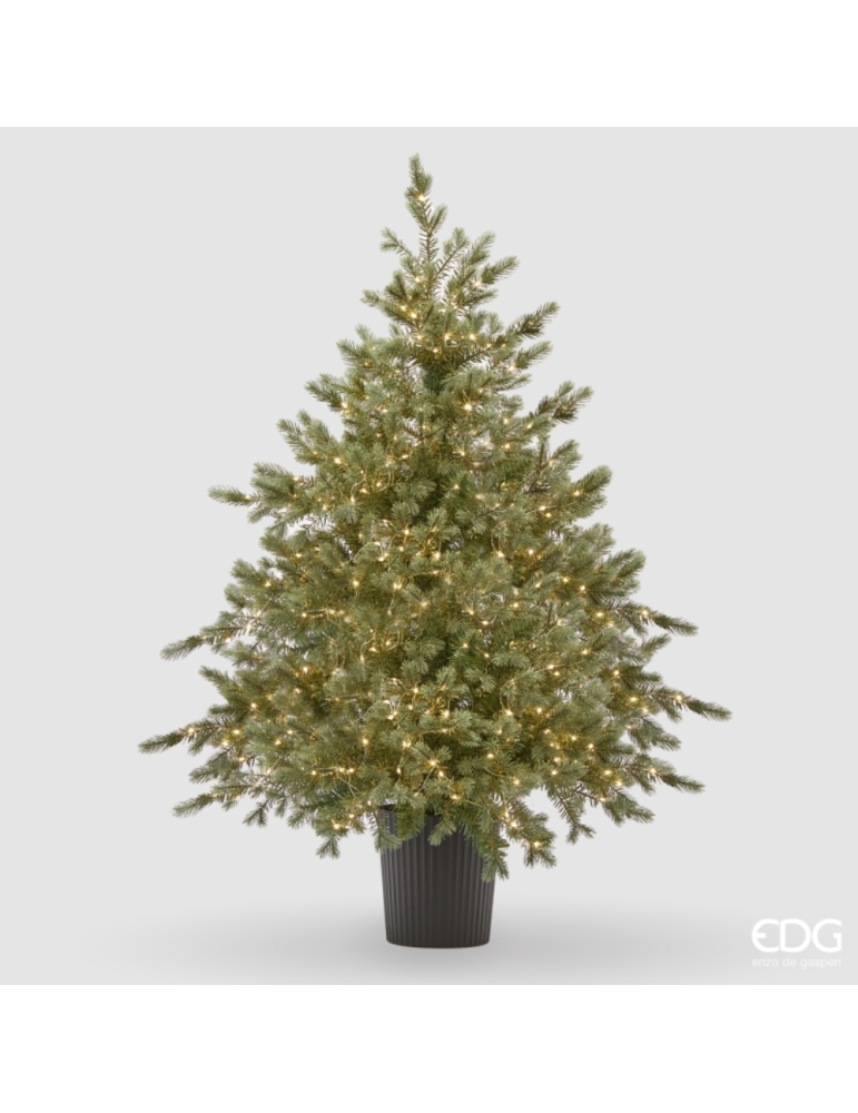 edg enzo de gasperi albero di natale pino argentato h 120 cm d 99 cm con 480 led