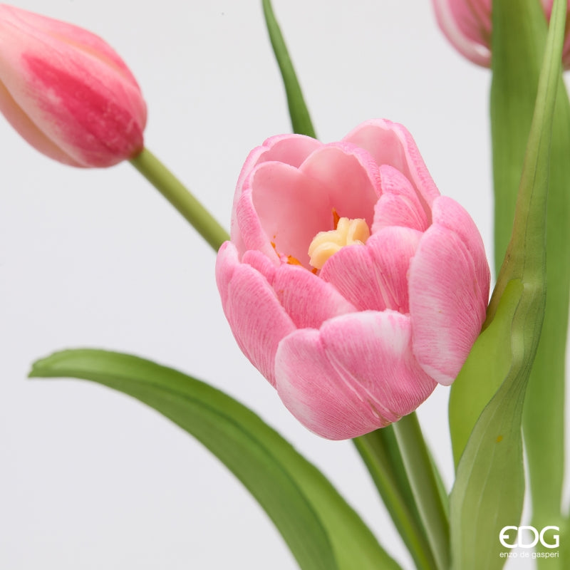 edg enzo de gasperi edg enzo de gasperi bouquete tulipano chiuso x4 h 40 cm con bocciolo rosa scuro ean 8059824612809