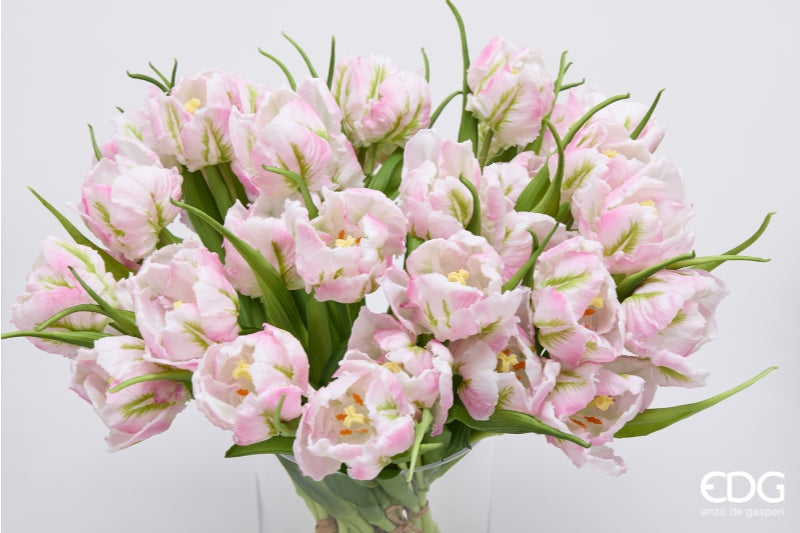 edg enzo de gasperi edg enzo de gasperi bouquete tulipano parrot x3 h 40 cm con bocciolo lilac ean 8059824612700