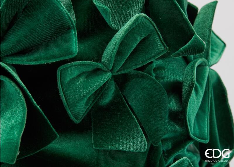 edg enzo de gasperi edg enzo de gasperi decoro cono con fiocchi di natale h 150 cm d 55 cm 3 pz green ean 8059824583970