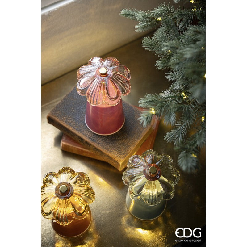 edg enzo de gasperi edg enzo de gasperi lampada da tavolo lily h 1750 cm d 11 cm ip20 pink scatola regalo ean 8059824607843