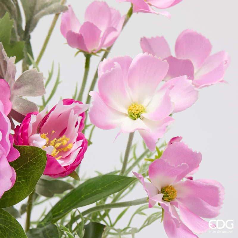 edg enzo de gasperi edg enzo de gasperi peonia bouquet mix cespuglio artificiale h 60 cm rosa scuro ean 8059824615602