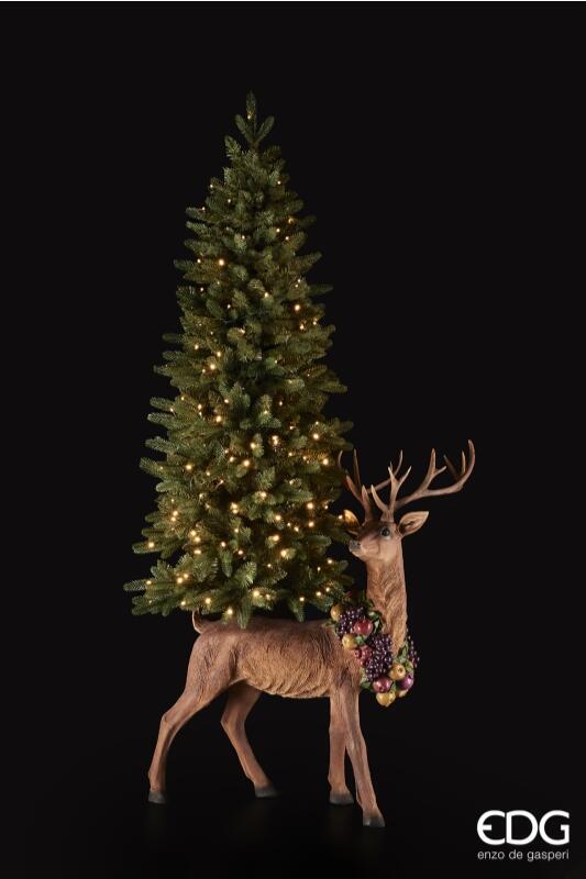 edg_enzo de gasperi edg_enzo de gasperi albero di natale pino slim h 180 cm 360 miniled d 71 cm uso interno verde ean 8056372828416