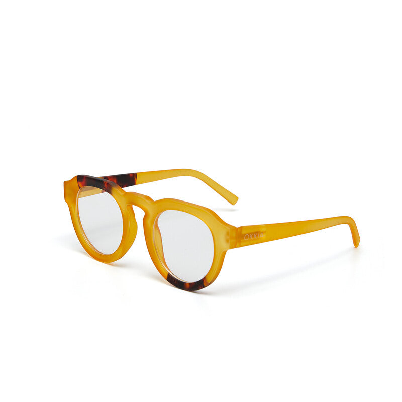 okkia okkia occhiale da lettura mod zeno soft touch anti luce blu giallo havana diottrie 2 00 ean 8055773197091