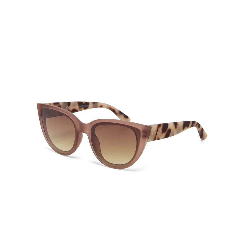okkia okkia occhiale da sole premontato gatto lite mod silvia traslucent pink clear havana ean 8056211371486
