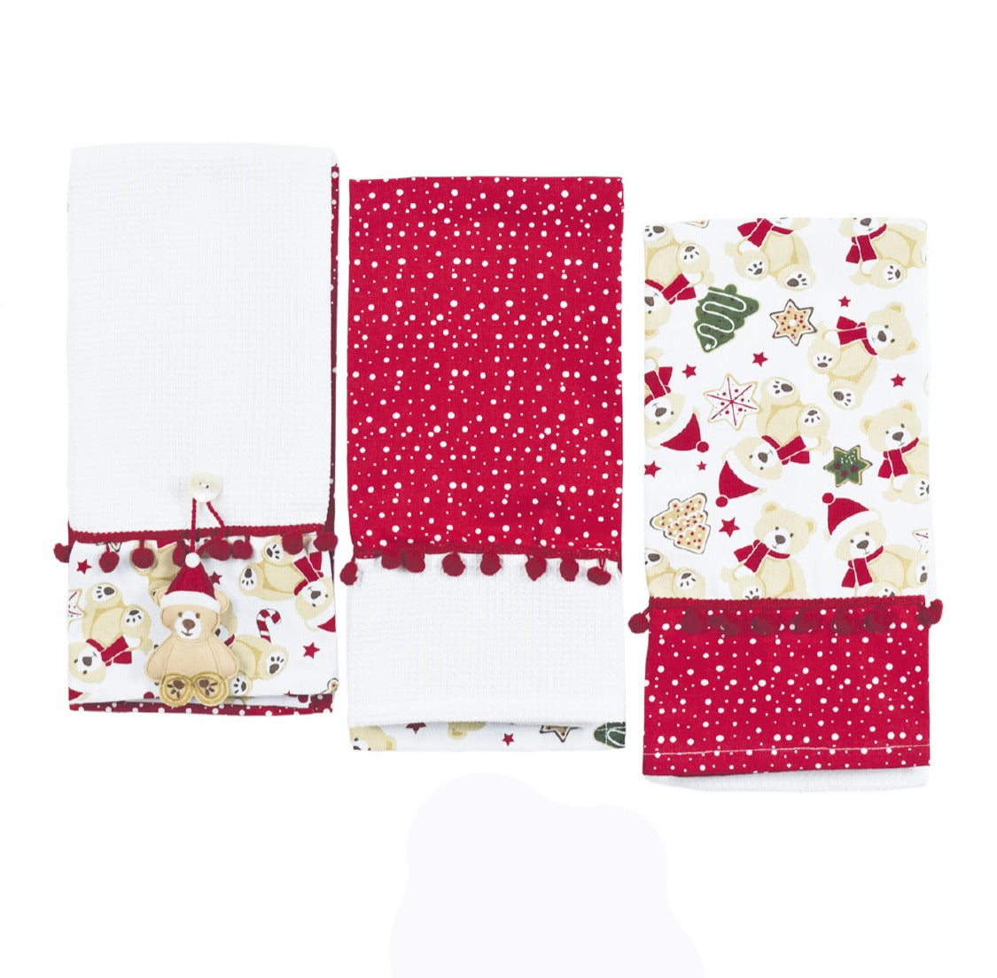 preziosa home preziosa home set 3 pz strofinacci natale nidone ass ricamato 50 x 70 cm cotone 1 pz ean 8050264077395