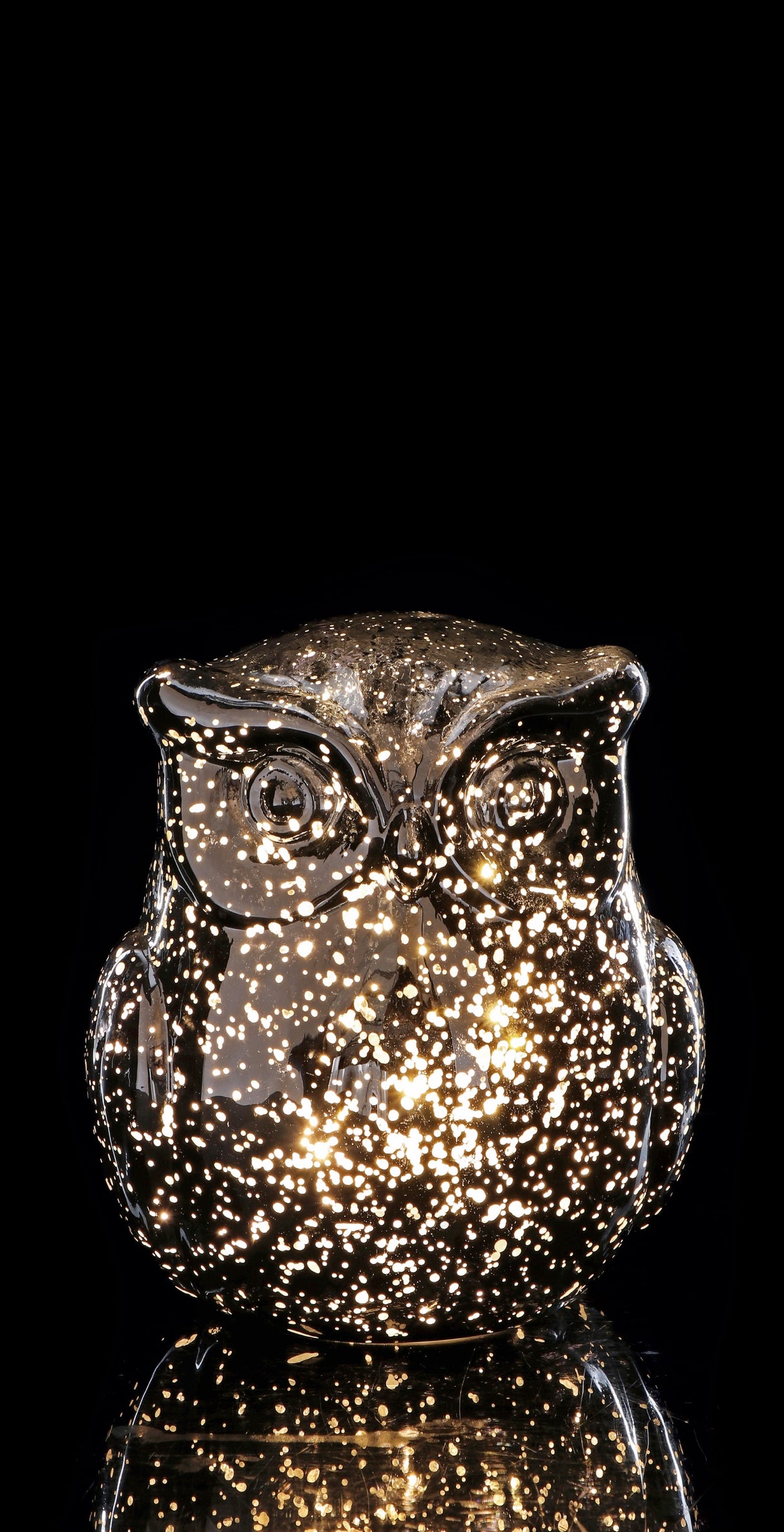 regalo italiano regalo italiano lampada gufo natale vetro ass con 15 led d 16 cm h 18 cm oro 1 pz ean 8057586077621