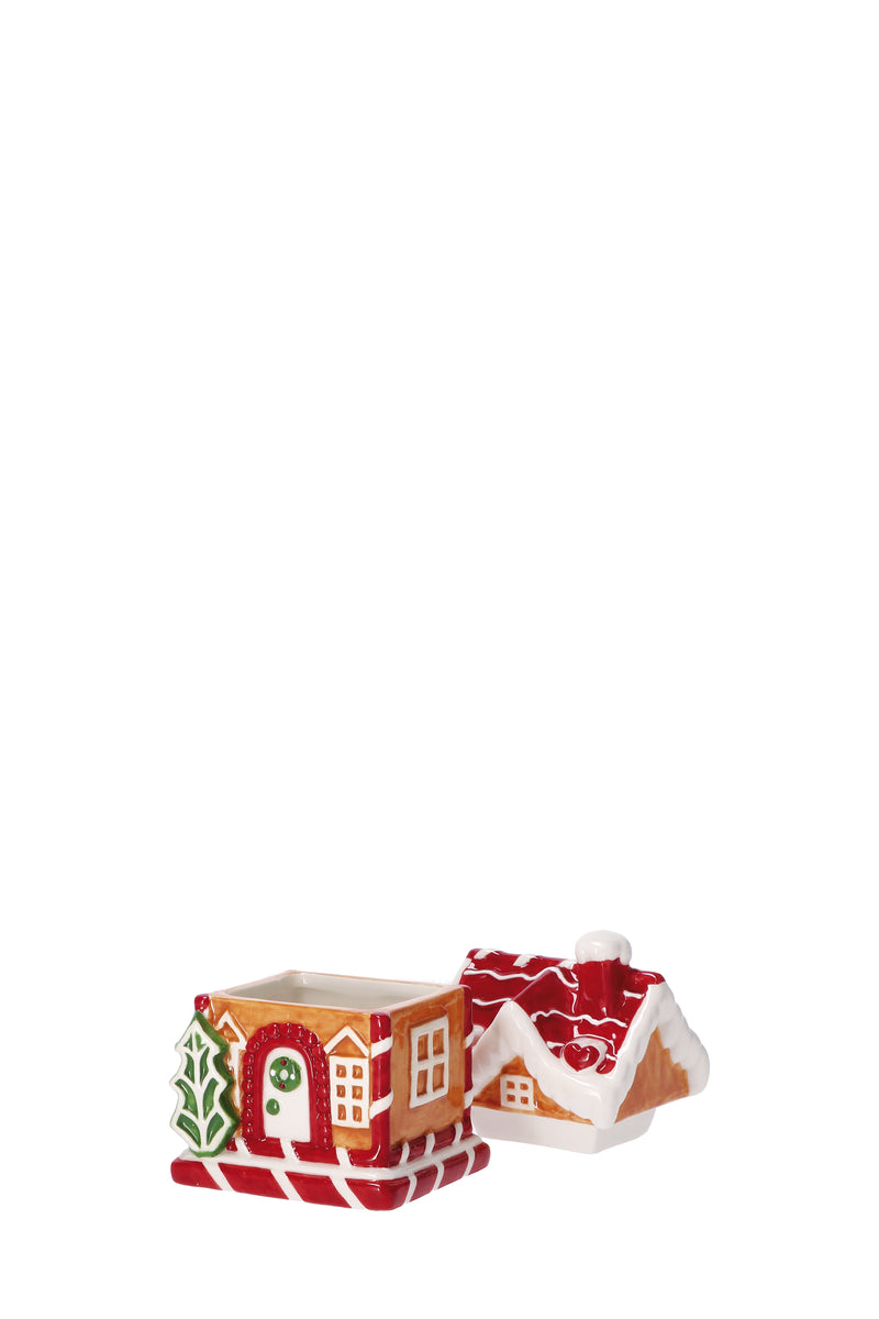 regalo italiano regalo italiano scatola casetta natale ceramica ass 9 x 8 x 13 cm multicolor 1 pz ean 8021785855199