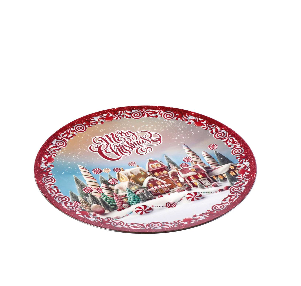 regalo italiano regalo italiano sottopiatto natale tondo plastica d 33 cm ass multicolor 1 pz ean 8057586065031