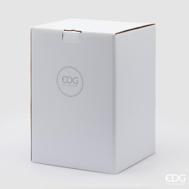 edg enzo de gasperi edg enzo de gasperi contenitore palla xmas natale h 21 cm d 185 cm white red ean 8059824539595