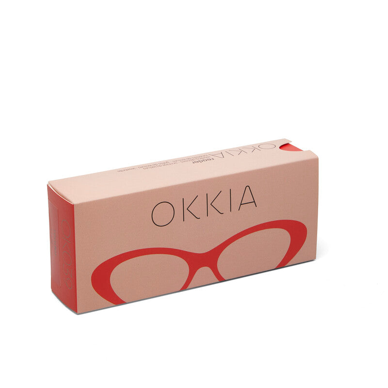 okkia okkia occhiale da lettura mod lina cat eye red diottrie 2 00 ean 8058093548741