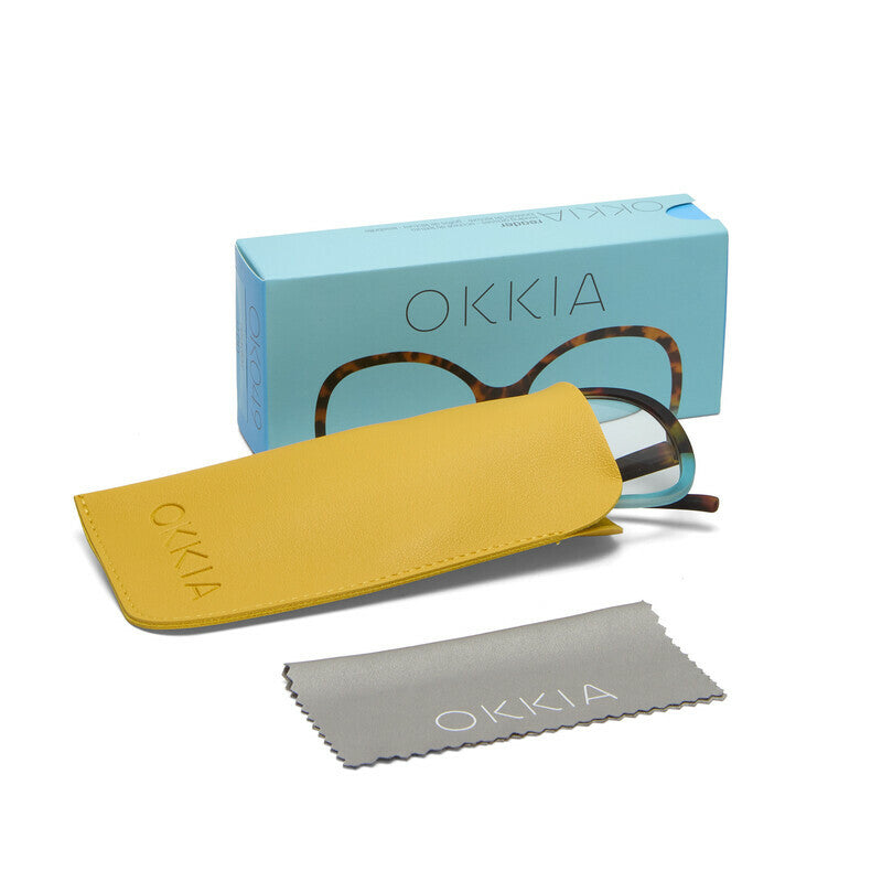 okkia okkia occhiale da lettura mod verona premontato butterfly soft touch spring anti luce blu havana blue diottrie 1 00 ean 8056211374005