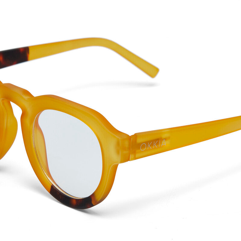 okkia okkia occhiale da lettura mod zeno soft touch anti luce blu giallo havana diottrie 2 00 ean 8055773197091