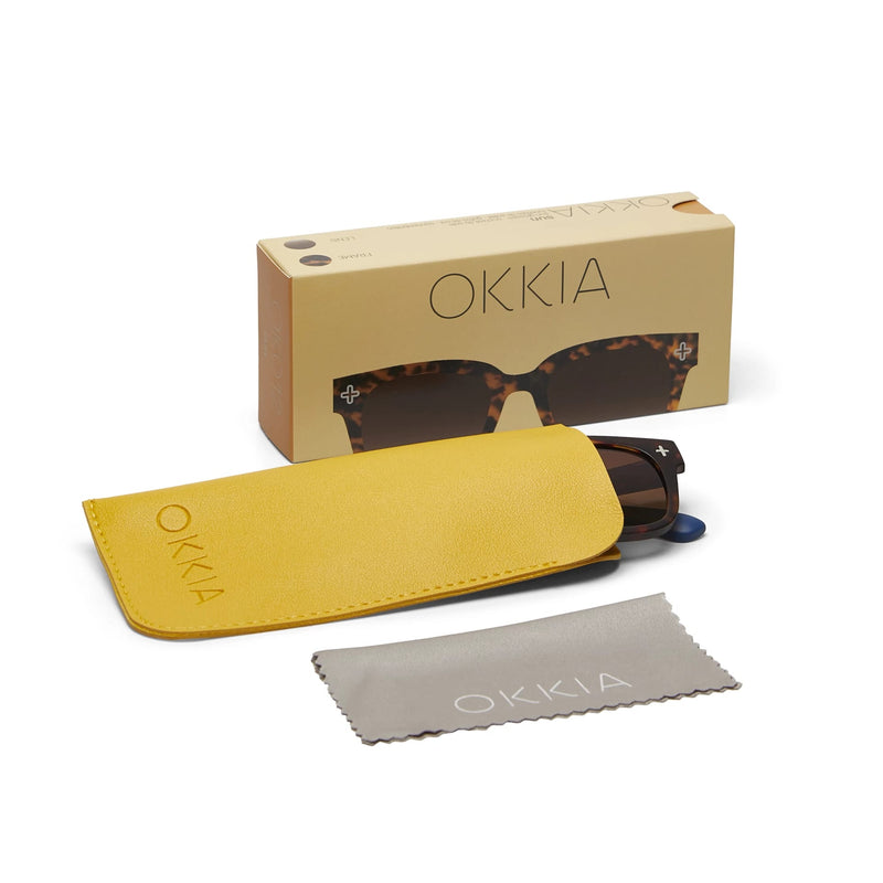 okkia okkia occhiale da sole premontato mod giovanni classic havana w blue finals ean 8052862284410