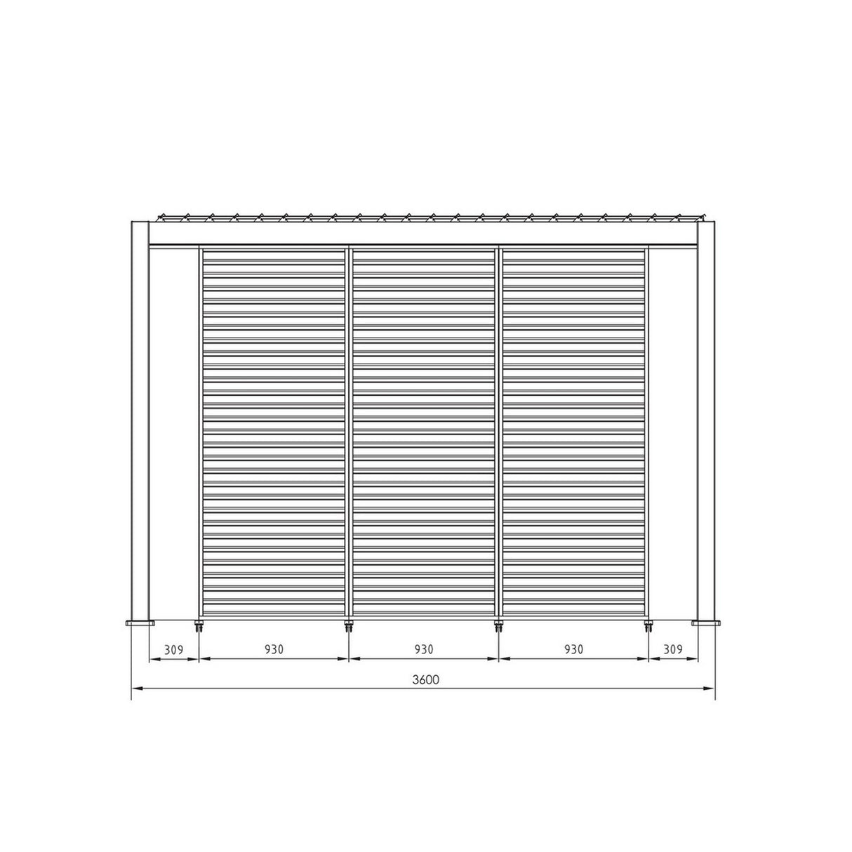 bizzotto bizzotto frangisole laterale per pergola ocean h 238 cm l 93 cm bianco ean 8051836466920