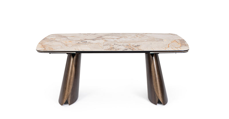 bizzotto bizzotto tavolo allungabile cile patagonia 100 x 180 220 260 cm h 76 cm vetro acciaio ean 8051836782259