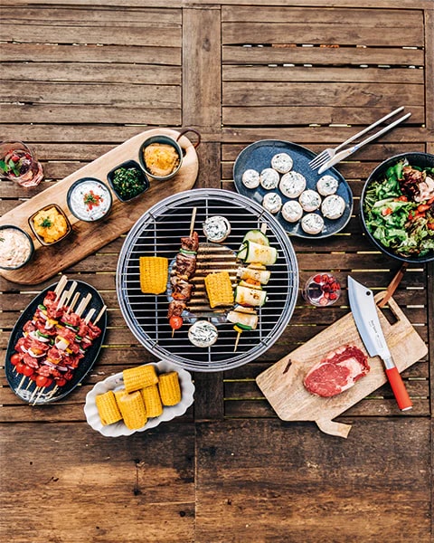 lotusgrill lotusgrill barbecue portatile 35 x 35 x 23 4 cm per interno ed esterno nero ean 4260023010820